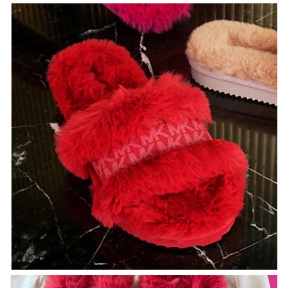 MICHAEL KORS Scarlett Faux Fur Slide Sandal - Picture 2 of 3